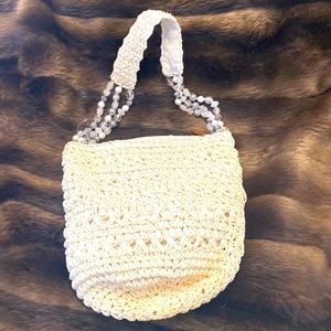 NWOT Rattan hobo purse
